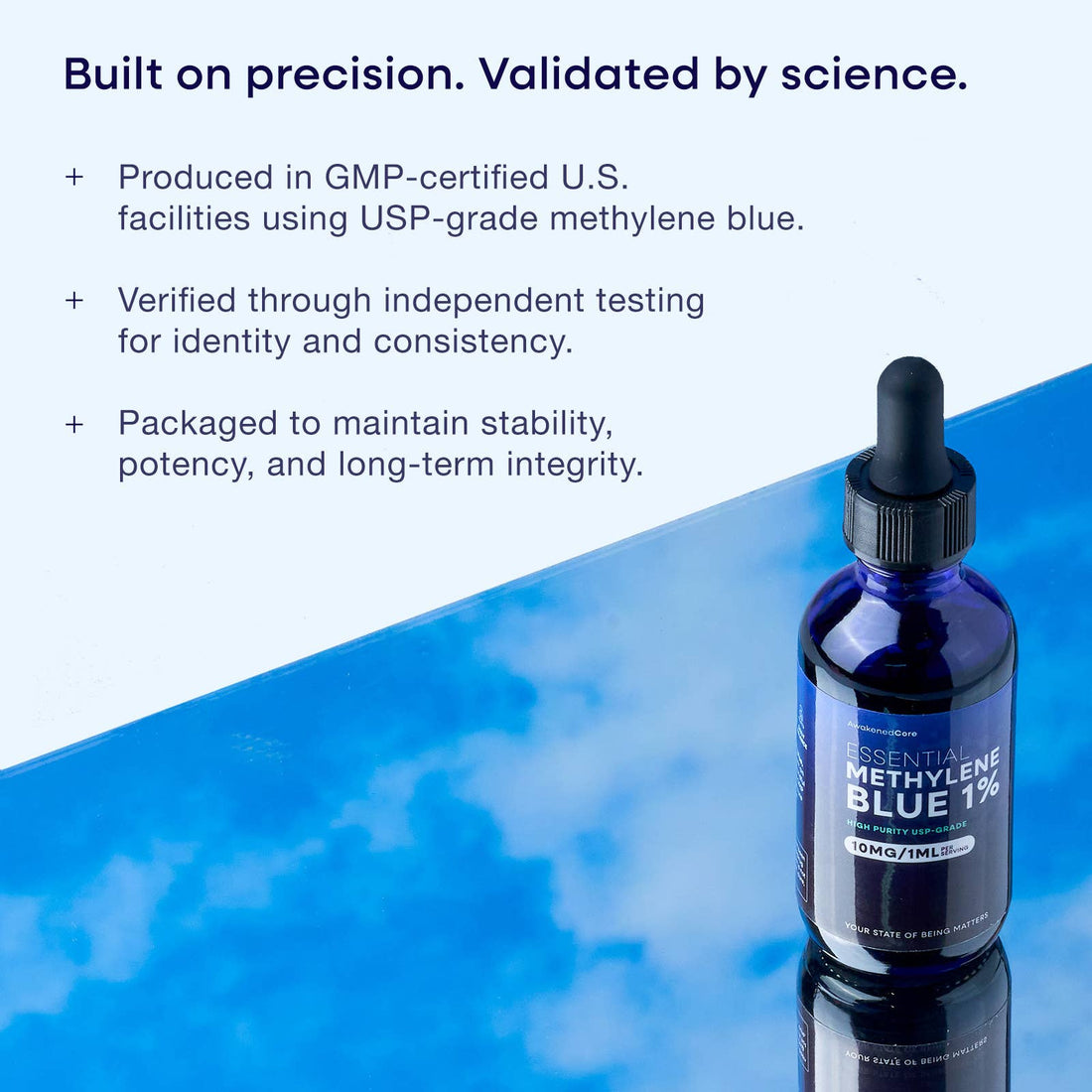 Methylene Blue - USP Grade & Lab Tested - Liquid Drops