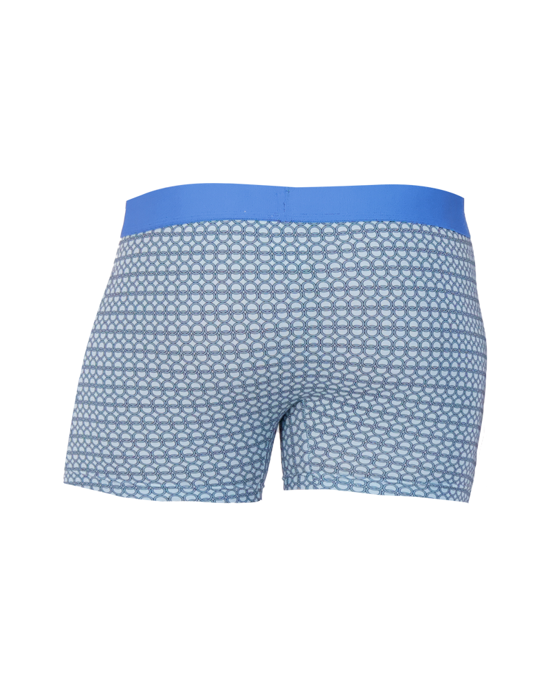 Boxer Brief W/fly - Steel Blue Rings-R022: Steel Blue Rings-R022 / M