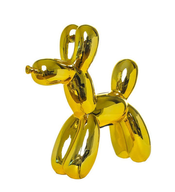 Bright Gold Ceramic Dog Piggy Bank - 12" tall