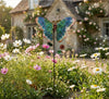 Enameled Metal Stake - Butterfly - Weatherproof: Multi-Colored