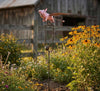 Single Metal Rustic Rocking Flying Pig Stake