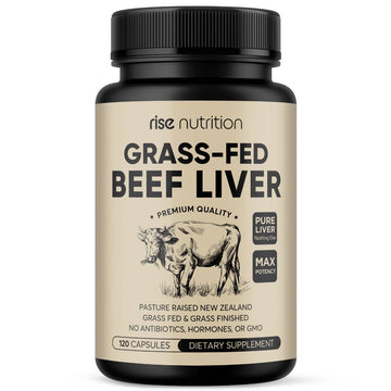 Grass-Fed Beef Liver -  Non-GMO & Pure - 120 Capsules Energy