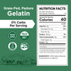 Grass-Fed Gelatin Powder - Bovine Protein 13g - Non GMO: 453g