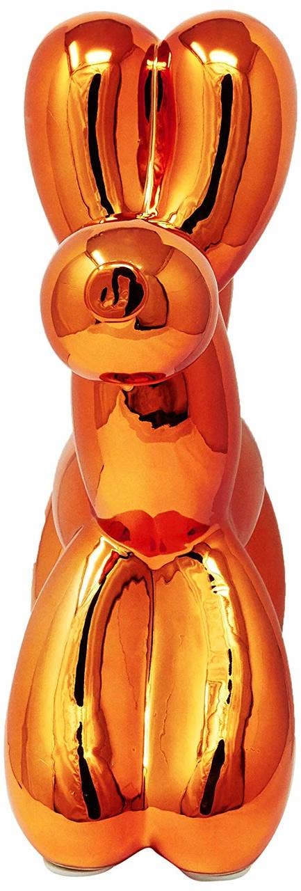 Copper Ceramic Dog Piggy Bank- 12" tall