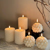 Bubbles Candle: Rose / Tall Bubble Cylinder