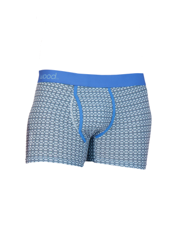 Boxer Brief W/fly - Steel Blue Rings-R022: Steel Blue Rings-R022 / M