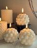 Bubbles Candle: Rose / Tall Bubble Cylinder