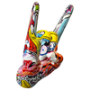 Street Art Rock On Hand Wall Mount - 9" tall