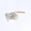 One Finger Hand Wall Mounted hook sculpture - 8" long