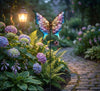 Enameled Metal Stake - Butterfly - Weatherproof: Multi-Colored