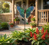 Enameled Metal Stake - Butterfly - Weatherproof: Multi-Colored