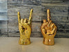 Dark Gold Middle Finger Tabletop Sculpture - 9" tall