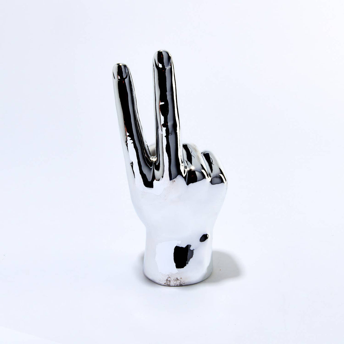 Silver Peace Sign Table Top - 8" tall