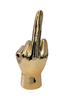 Dark Gold Middle Finger Tabletop Sculpture - 9" tall