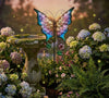 Enameled Metal Stake - Butterfly - Weatherproof: Multi-Colored