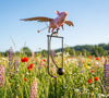 Single Metal Rustic Rocking Flying Pig Stake