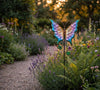 Enameled Metal Stake - Butterfly - Weatherproof: Multi-Colored