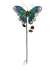 Enameled Metal Stake - Butterfly - Weatherproof: Multi-Colored