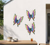 Colorful Metal Butterfly Wall Plaque Multi-Color