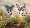 Enameled Metal Stake - Butterfly - Weatherproof: Multi-Colored