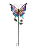 Enameled Metal Stake - Butterfly - Weatherproof: Multi-Colored