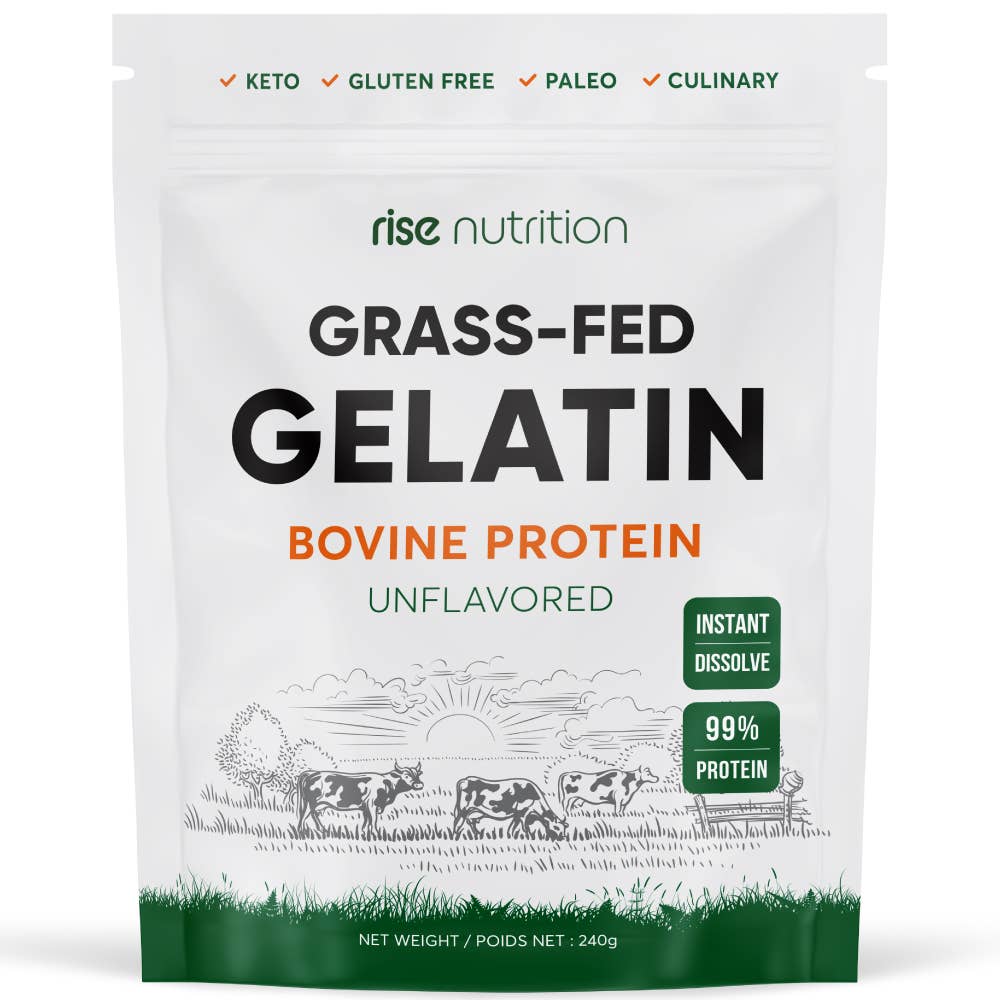 Grass-Fed Gelatin Powder - Bovine Protein 13g - Non GMO: 453g